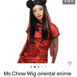 Rubie  Vintage ( Silk Like) Mrs Chow Halloween Costume  Red Dragon  Dress S.